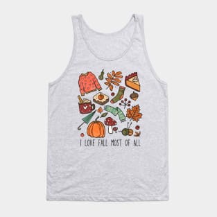 I Love Fall Most of All Tank Top